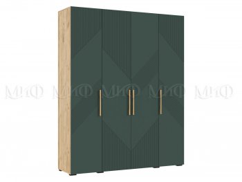 Шкаф 1800 мм Ирис с антресолью крафт/грин (Миф) в Нижнем Тагиле - nizhnij-tagil.mebel-e96.ru