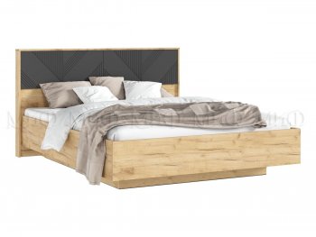 Кровать парящая Ирис крафт/графит с подсветкой (Миф) в Нижнем Тагиле - nizhnij-tagil.mebel-e96.ru