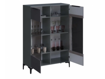 Шкаф со стеклом Кимберли графит (Handis) в Нижнем Тагиле - nizhnij-tagil.mebel-e96.ru