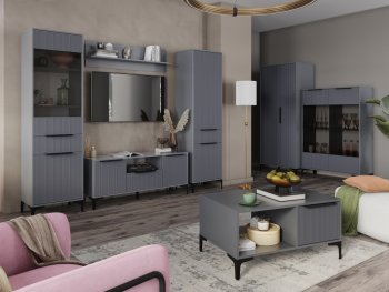 Стенка Кимберли графит, модульная (Handis) в Нижнем Тагиле - nizhnij-tagil.mebel-e96.ru