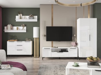 Стенка Кимберли белый, модульная (Handis) в Нижнем Тагиле - nizhnij-tagil.mebel-e96.ru