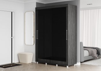 Шкаф-купе 1500 мм Комфорт BLACK EDITION (Стиль) в Нижнем Тагиле - nizhnij-tagil.mebel-e96.ru