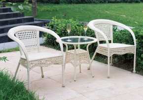 Комплект садовой мебели (стул RC16/стол RT 206) бело-бежевый в Нижнем Тагиле - nizhnij-tagil.mebel-e96.ru