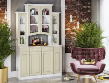 Буфет Констанция 4-х створчатый Фисташковый (Миф) в Нижнем Тагиле - nizhnij-tagil.mebel-e96.ru