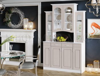 Буфет Констанция 4-х створчатый Мускат (Миф) в Нижнем Тагиле - nizhnij-tagil.mebel-e96.ru