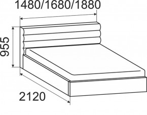 Кровать Альба с подъемным механизмом 1400*2000 в Нижнем Тагиле - nizhnij-tagil.mebel-e96.ru