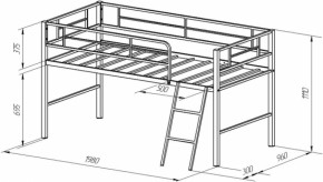 Кровать-чердак Севилья-Мини в Нижнем Тагиле - nizhnij-tagil.mebel-e96.ru