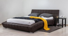 Кровать двуспальная Оливия 1600 (темно-коричневый) (НиК) в Нижнем Тагиле - nizhnij-tagil.mebel-e96.ru