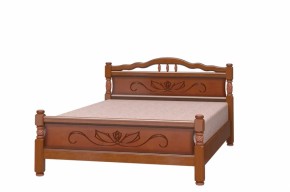 Кровать из массива Карина-5 Орех (БМ) в Нижнем Тагиле - nizhnij-tagil.mebel-e96.ru