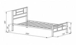 Кровать металлическая Кадис Белый в Нижнем Тагиле - nizhnij-tagil.mebel-e96.ru