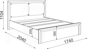 Кровать с настилом и мягкой частью Глэдис (модуль 31) 1600 в Нижнем Тагиле - nizhnij-tagil.mebel-e96.ru