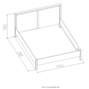 Кровать Шерлок 1800 орех 1600*2000 в Нижнем Тагиле - nizhnij-tagil.mebel-e96.ru