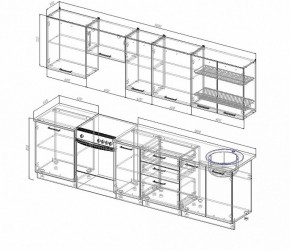 Кухонный гарнитур Антрацит 3000 в Нижнем Тагиле - nizhnij-tagil.mebel-e96.ru