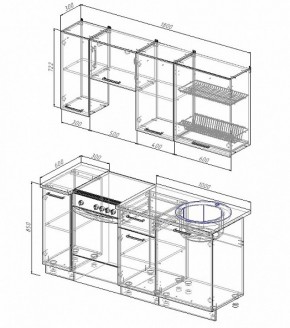 Кухонный гарнитур Жемчуг 1800 в Нижнем Тагиле - nizhnij-tagil.mebel-e96.ru