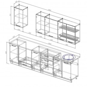 Кухонный гарнитур Лада 2800 в Нижнем Тагиле - nizhnij-tagil.mebel-e96.ru