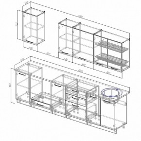 Кухонный гарнитур Шампань 2800 в Нижнем Тагиле - nizhnij-tagil.mebel-e96.ru