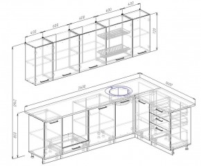 Кухонный гарнитур угловой Вегас 2600*1600 в Нижнем Тагиле - nizhnij-tagil.mebel-e96.ru