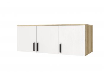 Шкаф Лагуна с антресолью делано/белый (Текс) в Нижнем Тагиле - nizhnij-tagil.mebel-e96.ru