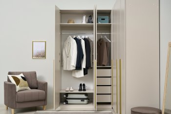 Гардеробная/шкаф 2200*1706 мм Ларго №3 Кашемир (Миф) в Нижнем Тагиле - nizhnij-tagil.mebel-e96.ru