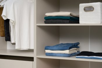 Гардеробная/шкаф 4000 мм Ларго №1 открытая Кашемир (Миф) в Нижнем Тагиле - nizhnij-tagil.mebel-e96.ru