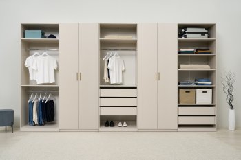 Гардеробная/шкаф 4000 мм Ларго №4 Кашемир (Миф) в Нижнем Тагиле - nizhnij-tagil.mebel-e96.ru