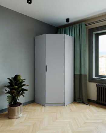 Шкаф угловой Ларс (угол скос), ЛДСП Серый камень (Микон) в Нижнем Тагиле - nizhnij-tagil.mebel-e96.ru