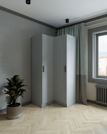 Шкаф угловой Ларс (угол прямой), Серый камень (Микон) в Нижнем Тагиле - nizhnij-tagil.mebel-e96.ru