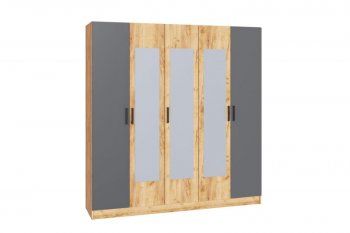 Шкаф 2000 мм Ларс крафт/графит (Микон) в Нижнем Тагиле - nizhnij-tagil.mebel-e96.ru