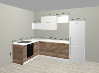 Угловой кухонный гарнитур Санвут 1516х2100 мм в Нижнем Тагиле - nizhnij-tagil.mebel-e96.ru