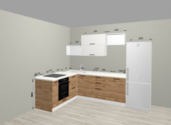 Угловой кухонный гарнитур Санвут 1516х2100 мм в Нижнем Тагиле - nizhnij-tagil.mebel-e96.ru