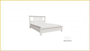Кровать из массива Лаура белый античный (БМ) в Нижнем Тагиле - nizhnij-tagil.mebel-e96.ru