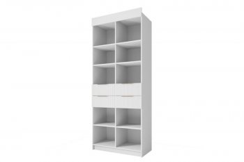 Стеллаж Лавис с ящиками СД 900.1/2 белый софт (ДСВ) в Нижнем Тагиле - nizhnij-tagil.mebel-e96.ru