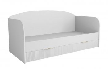 Кровать Лавис ДКД 2000.1 с ящиками белый софт (ДСВ) в Нижнем Тагиле - nizhnij-tagil.mebel-e96.ru