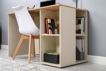 Стол письменный Лайт 12.163. сатин (Моби) в Нижнем Тагиле - nizhnij-tagil.mebel-e96.ru