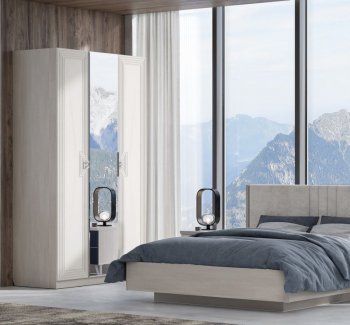 Шкаф распашной 1400 мм Лежер ШК-3103 холст белый (СанТан) в Нижнем Тагиле - nizhnij-tagil.mebel-e96.ru