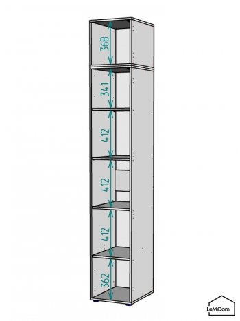 Шкаф с антресолью 400 мм Linnea MHR-1A-2 2450х400х510 (Графит-М 11.1.25) в Нижнем Тагиле - nizhnij-tagil.mebel-e96.ru