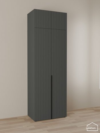 Шкаф с антресолью 800 мм Linnea MHR-2A-2 2450х800х510 (Графит-М 11.1.25) в Нижнем Тагиле - nizhnij-tagil.mebel-e96.ru