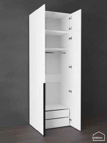 Шкаф с антресолью 800 мм Linnea MHR-2A-3 2450х800х510 (Белый-М 11.1.1) в Нижнем Тагиле - nizhnij-tagil.mebel-e96.ru