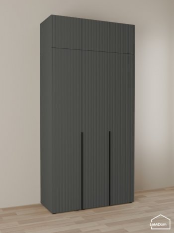 Шкаф с антресолью 1200 мм Linnea MHR-3A-1 2450х1200х510 (Графит-М 11.1.25) в Нижнем Тагиле - nizhnij-tagil.mebel-e96.ru
