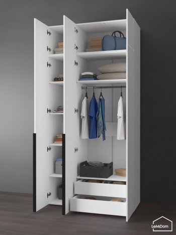 Шкаф с антресолью 1200 мм Linnea MHR-3A-2 2450х1200х510 (Белый-М 11.1.2) в Нижнем Тагиле - nizhnij-tagil.mebel-e96.ru