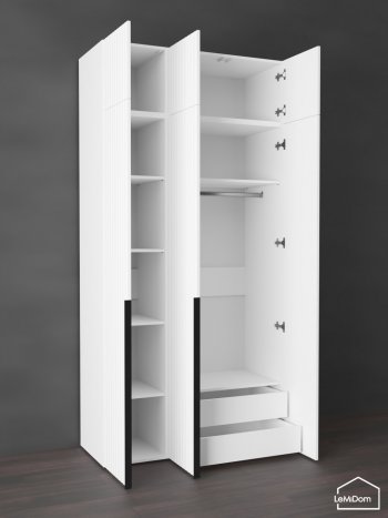 Шкаф с антресолью 1200 мм Linnea MHR-3A-2 2450х1200х510 (Белый-М 11.1.2) в Нижнем Тагиле - nizhnij-tagil.mebel-e96.ru