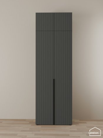 Шкаф с антресолью 800 мм Linnea MHR-2A-1 2450х800х510 (Графит-М 11.1.25) в Нижнем Тагиле - nizhnij-tagil.mebel-e96.ru