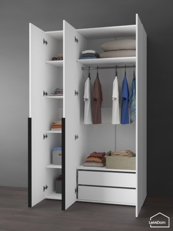 Шкаф Linnea MHR-3-2 2050х1200х510 (Белый-М 11.1.1) в Нижнем Тагиле - nizhnij-tagil.mebel-e96.ru