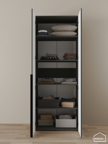 Шкаф Linnea MHR-2-2 2050х800х510 (Графит-М 11.1.25) в Нижнем Тагиле - nizhnij-tagil.mebel-e96.ru