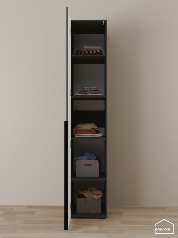 Шкаф Linnea MHR-1-2 2050х400х510 (Графит-М 11.1.25) в Нижнем Тагиле - nizhnij-tagil.mebel-e96.ru