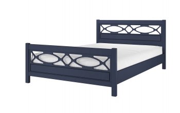 Кровать из массива Лоренса Темный лазурный (БМ) в Нижнем Тагиле - nizhnij-tagil.mebel-e96.ru