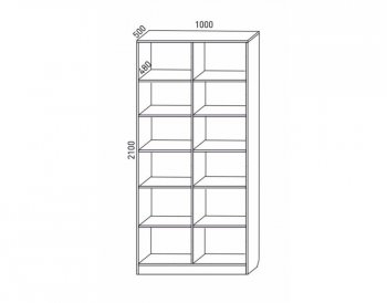 Шкаф распашной 1000 мм М6-2.4 Б+Б 100 (М6) в Нижнем Тагиле - nizhnij-tagil.mebel-e96.ru