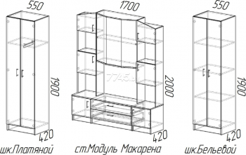 Стенка Макарена (ЭРА) в Нижнем Тагиле - nizhnij-tagil.mebel-e96.ru