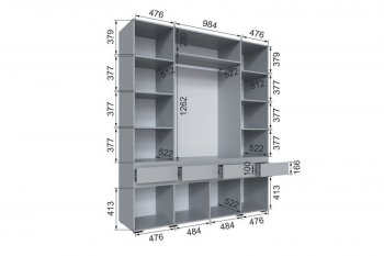 Шкаф 2000 мм Мерида серый камень/графит (Микон) в Нижнем Тагиле - nizhnij-tagil.mebel-e96.ru