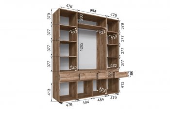 Шкаф 2000 мм Мерида крафт табачный/белый (Микон) в Нижнем Тагиле - nizhnij-tagil.mebel-e96.ru